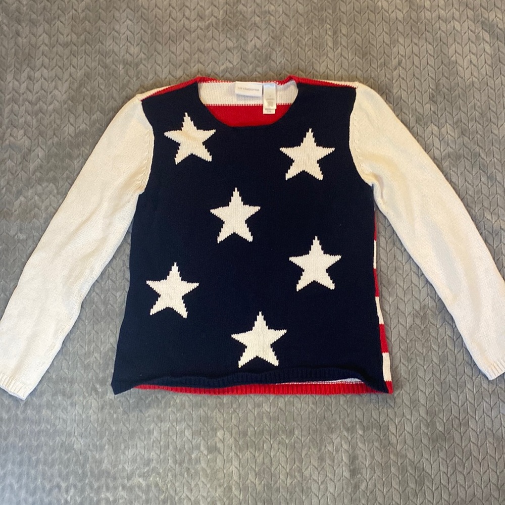 Liz Claiborne | Woman’s‎ Knit American Flag Sweater | Size S